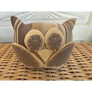 Vintage 90's Italy Cinque Terre Souvenir Cotton/wool Stuffed Owl